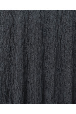 تنورة من الدانتيل الجيبور المبطن بنقوش -أسود