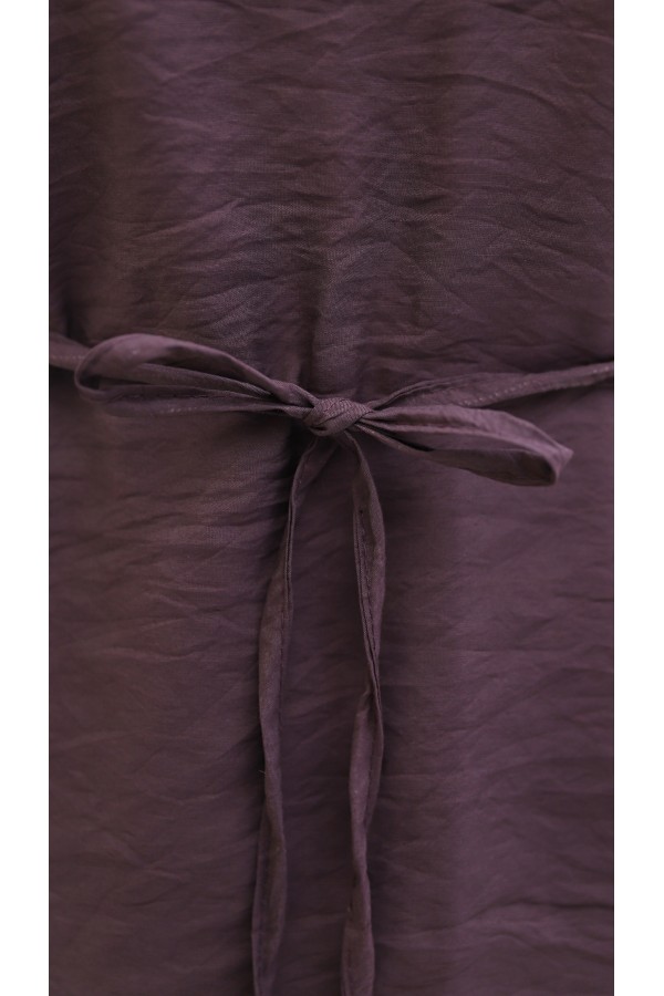 Lace-detailed, Spanish-style sleeve, lined, belted tulle voile skirt set -Dark Bordo