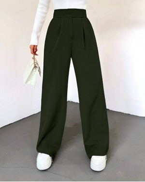 Beli Cırtlı Likralı Pantolon -Haki