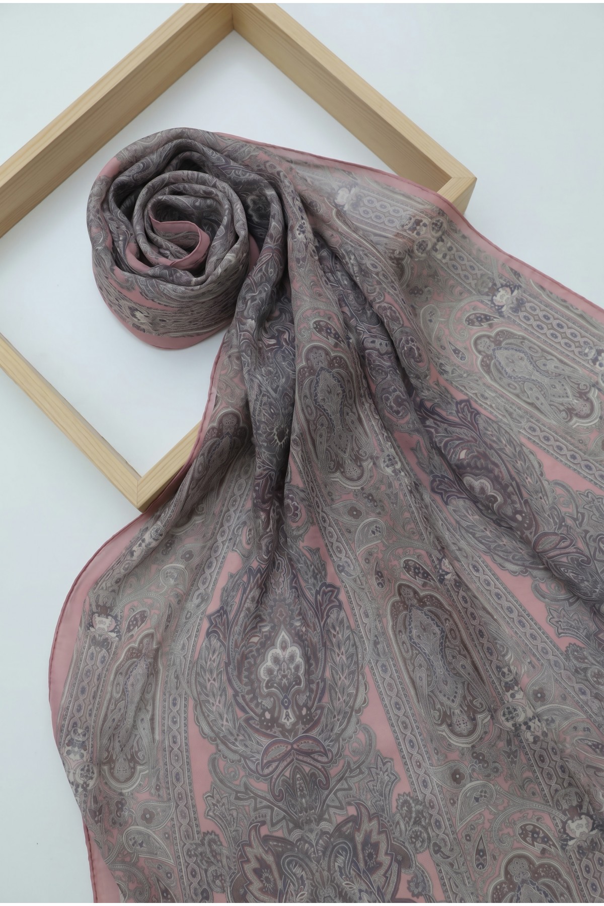 Authentic Striped Traditional Design Cotton Scarf -Pink