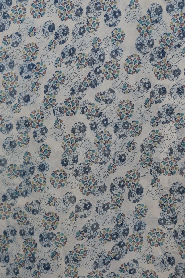 Crisp Floral Patterned Voile Scarf -Lilac