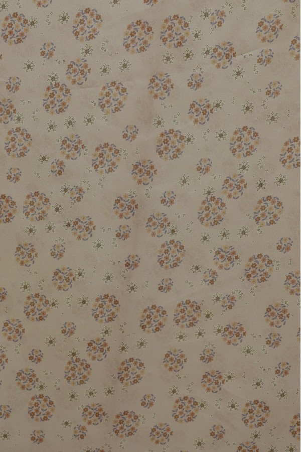 Crisp Floral Patterned Voile Scarf -Powder