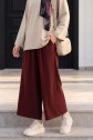 Beli Lastikli Cepli Modal Etek Pantolon -Bordo