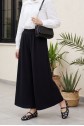 Beli Lastikli Cepli Modal Etek Pantolon -Siyah
