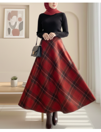 Ekose Desenli Yanı Fermuarlı  ...