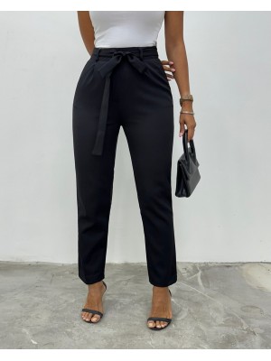  Belt Pants -Black