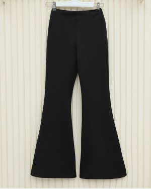 Spanish Leg Scuba Trousers -Black