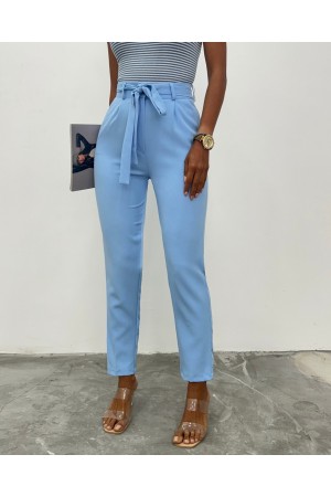  Belt Pants     -Baby Blue