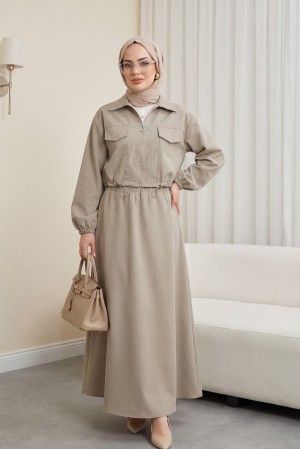 Beli Lastikli Etekli Takım -Taş