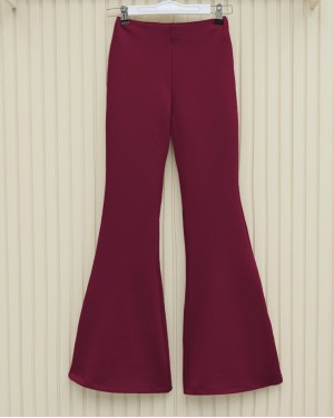 Spanish Leg Scuba Trousers    -Maroon
