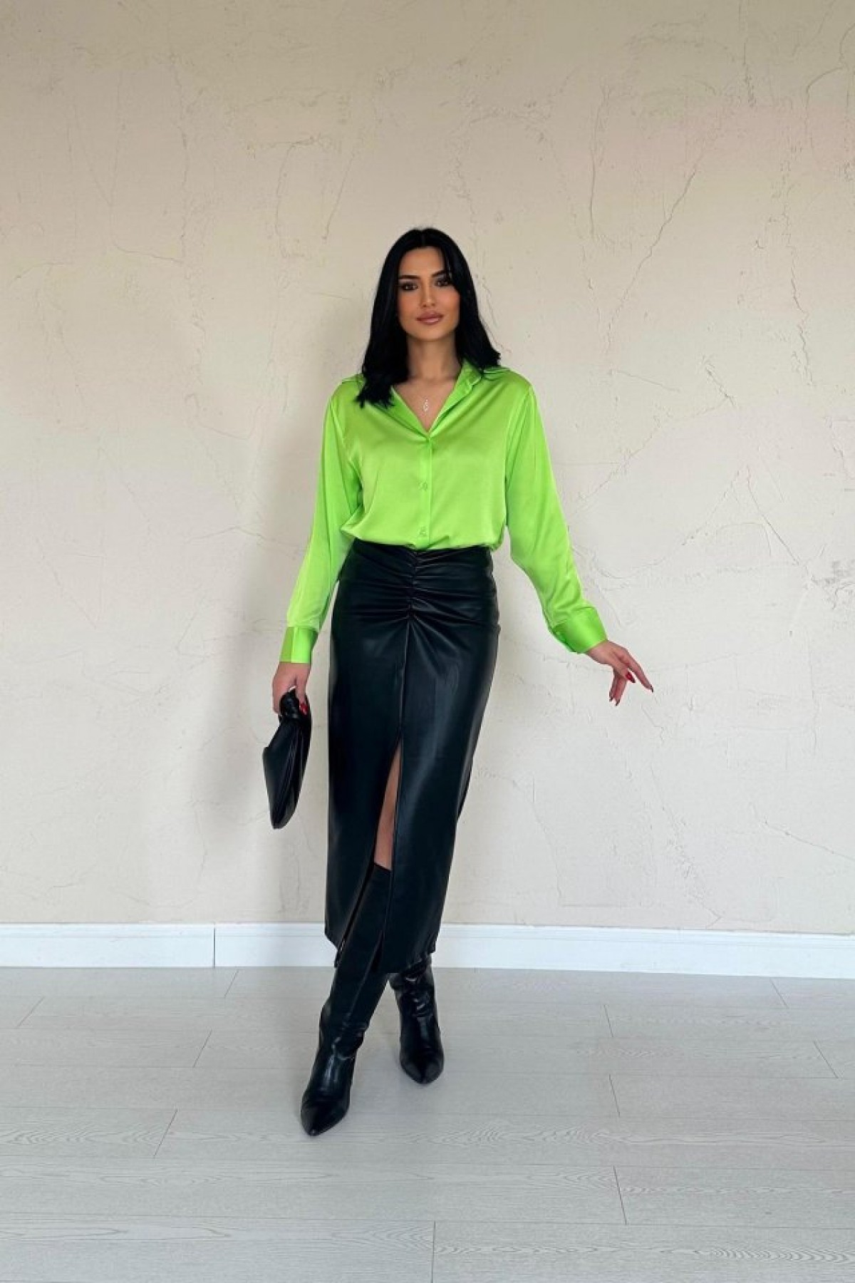 Neon Satin Shirt