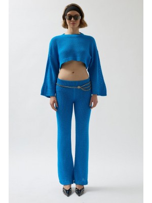 Oversize Triko Bluz Pantolon Takım