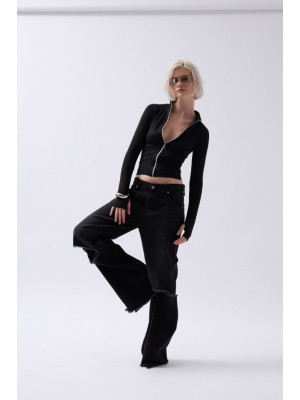 Fermuar Detaylı Bluz