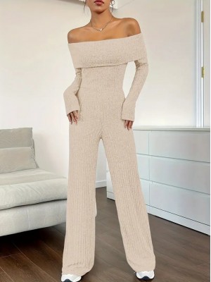 Kadın Uzun Kollu Madonna Yaka şardonlu Kaşkorse Tulum