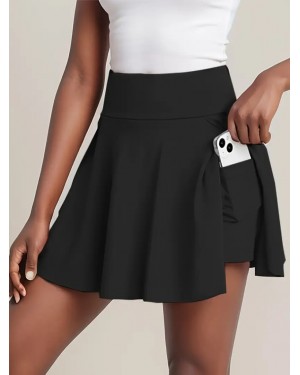 Kadın Yüksek Bel Cepli Sandy Short Etek