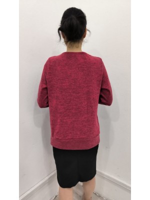 Women's Long Sleeve Double Breasted Collar Sleeve and Hem Cuff Detail Soft Blouse