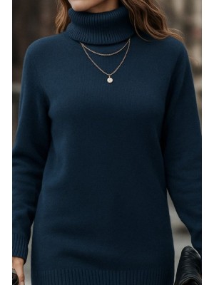 Kadın Uzun Kollu Balıkçı Yaka Triko Bluz