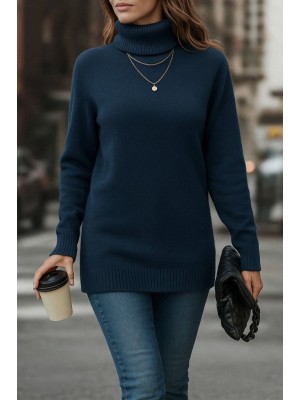 Kadın Uzun Kollu Balıkçı Yaka Triko Bluz