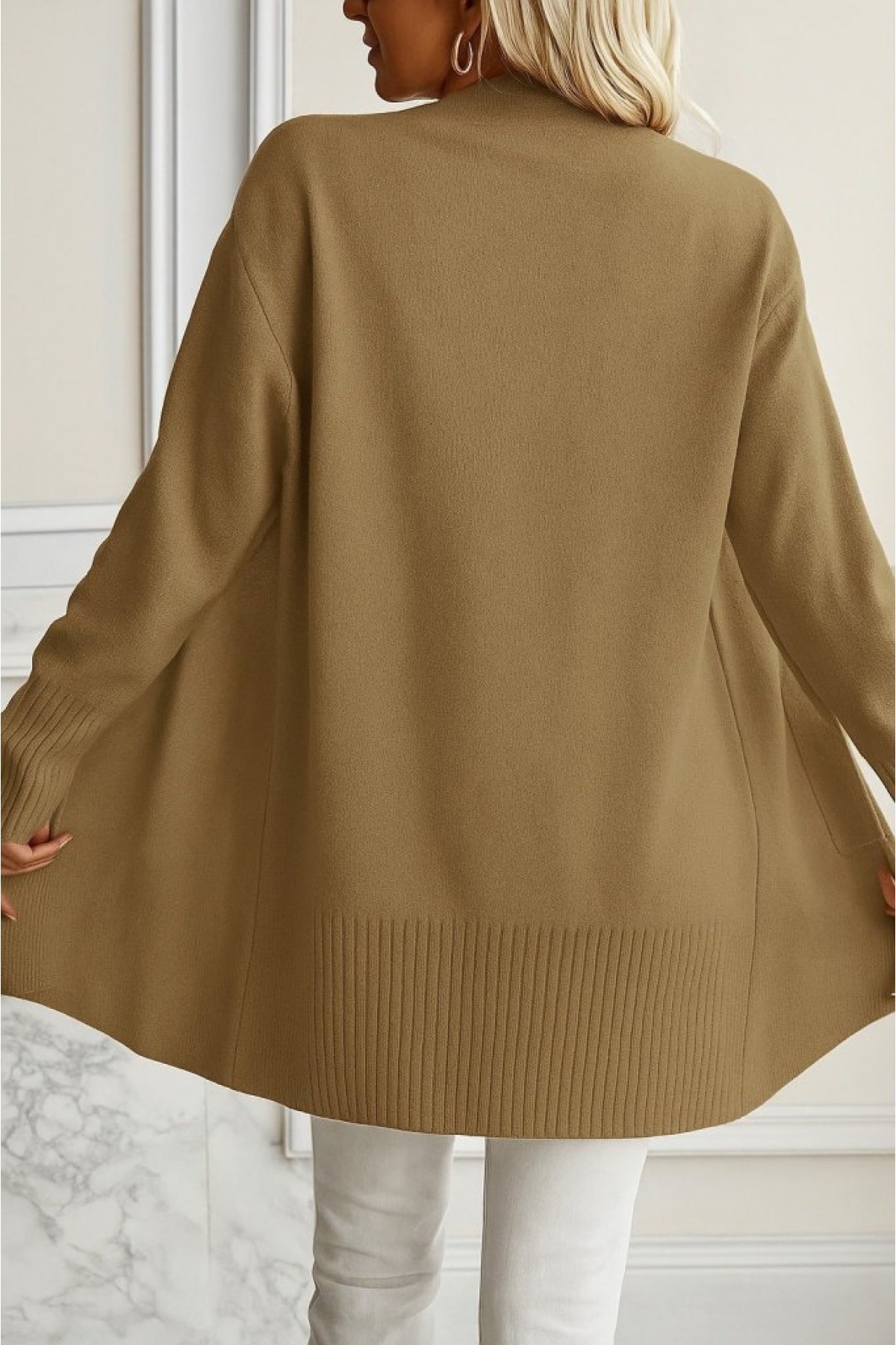 Women's Long Sleeve Open Front Knitwear Cardigan