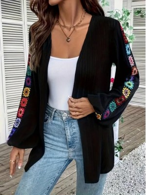 Kadın Uzun Kollu önü Açık şardonlu Kaşkorse Ceket