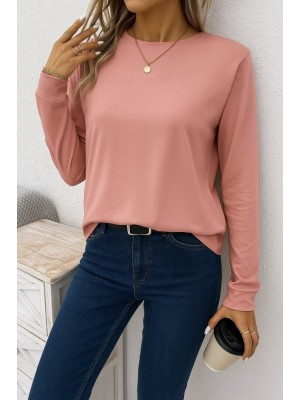 Kadın Uzun Kollu Bisiklet Yaka Viskon Bluz