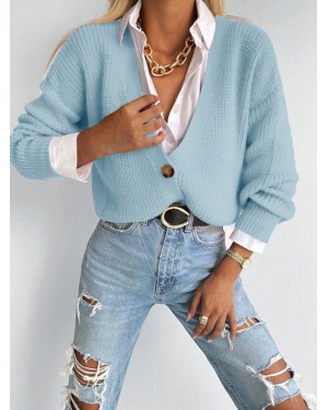 Button Detail Knitted Blouse