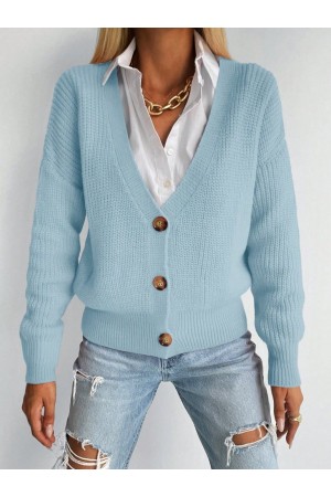 Düğme Detay Triko Bluz