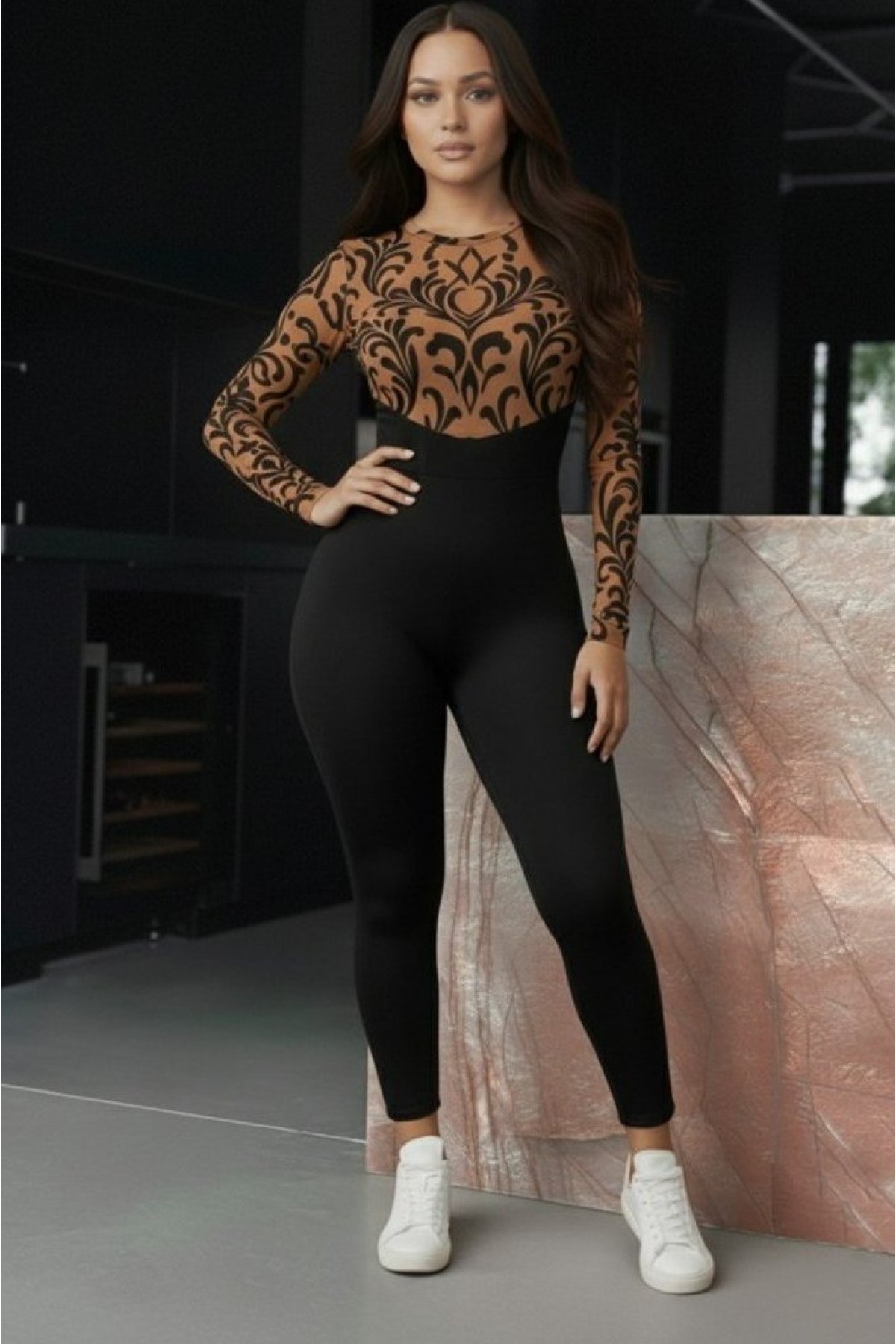 Women's Black Crepe Fabric Trousers