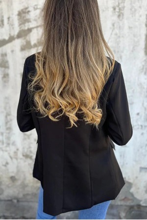 Kadın Uzun Kollu Yakalı önü Açık Leopar Desen Detaylı Astarlı Atlas Ceket