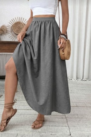 Women's Elastic Waist Parachute Fabric Skirt