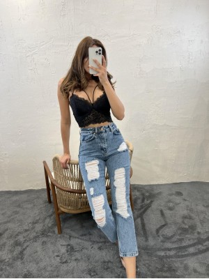 5998 KOT PANTOLON-MAVİ