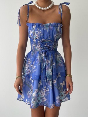 Venlo Beli Lastikli İp Askılı Elbise