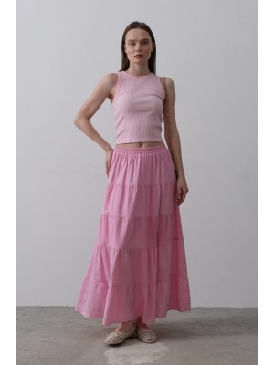 KAT KAT KETEN ETEK - Şeker Pembe