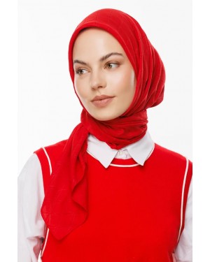 Bambu Jakar Eşarp - Kırmızı