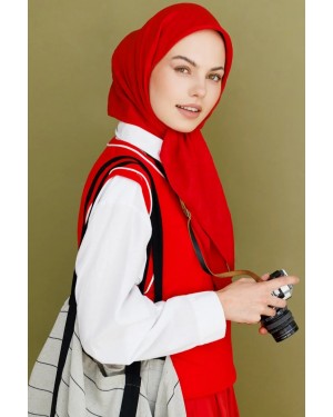 Bambu Jakar Eşarp - Kırmızı