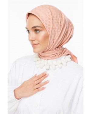 وشاح جاكار حريري بنقشة القمر 