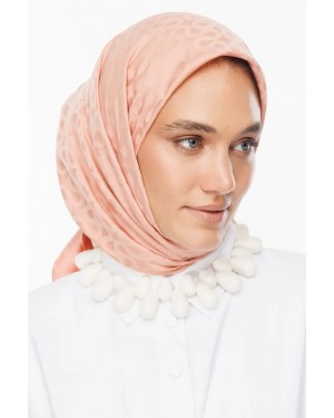 وشاح جاكار حريري بنقشة القمر 