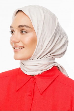 Moon Pattern Silky Jacquard Scarf 