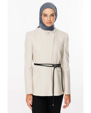 Viora Desen İpeksi Jakar Eşarp - Füme