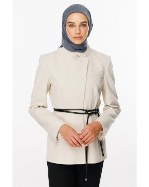 Viora Desen İpeksi Jakar Eşarp - Füme