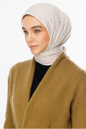 Viora Pattern Silky Jacquard Scarf 