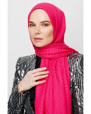 شال من القطن بنمط متعرج 