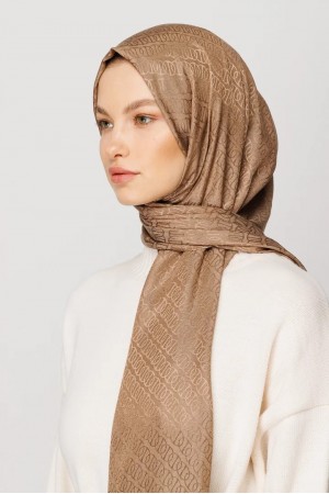 Forever Pattern Shiny Jacquard Scarf 