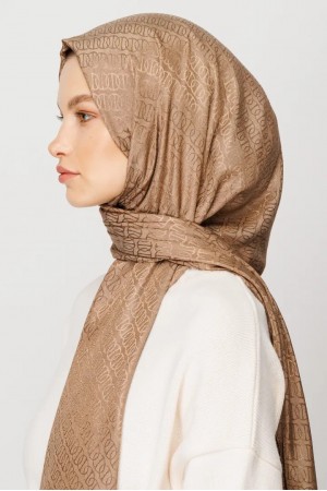 Forever Pattern Shiny Jacquard Scarf 
