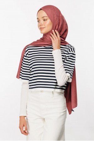 Artemis Pattern Silky Jacquard Scarf 
