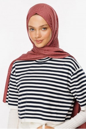 Artemis Pattern Silky Jacquard Scarf 