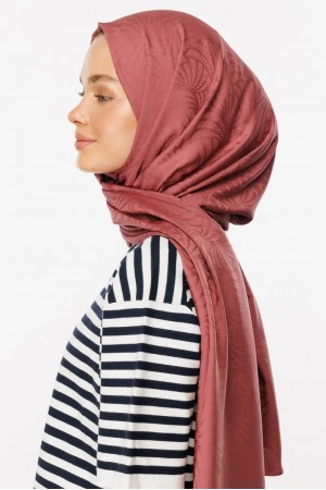 Artemis Pattern Silky Jacquard Scarf 