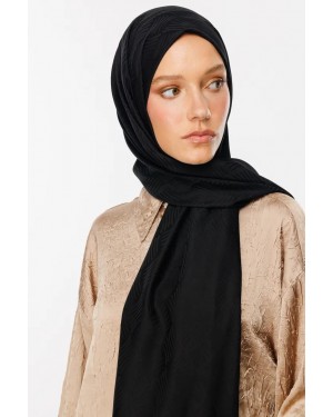 Aura Desen İpeksi Jakar Şal - Siyah