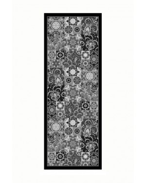 Solhar Desen Pamuk Şal - Siyah