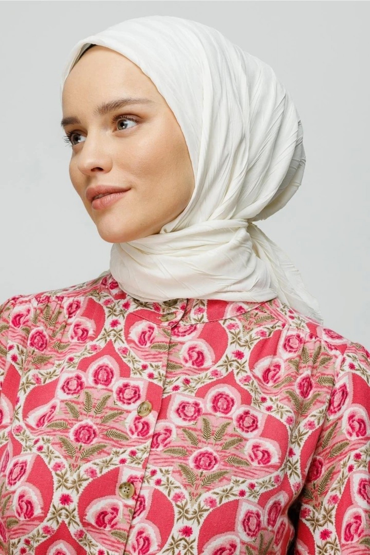 Piliseli Bambu Eşarp - Ekru